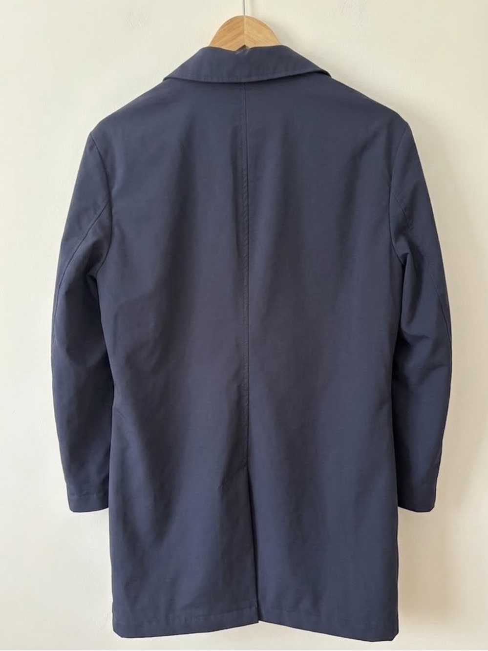 Club Monaco Navy Blue Trench Coat Jacket Size 6 Lightweight Nylon Raincoat Fall - Picture 7 of 9
